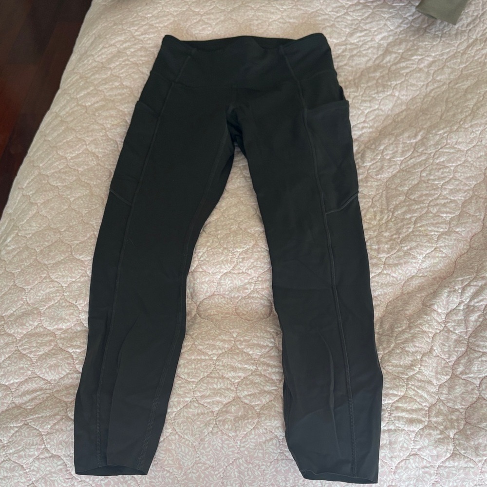 Lululemon Dark Gray Leggings with Side Pockets